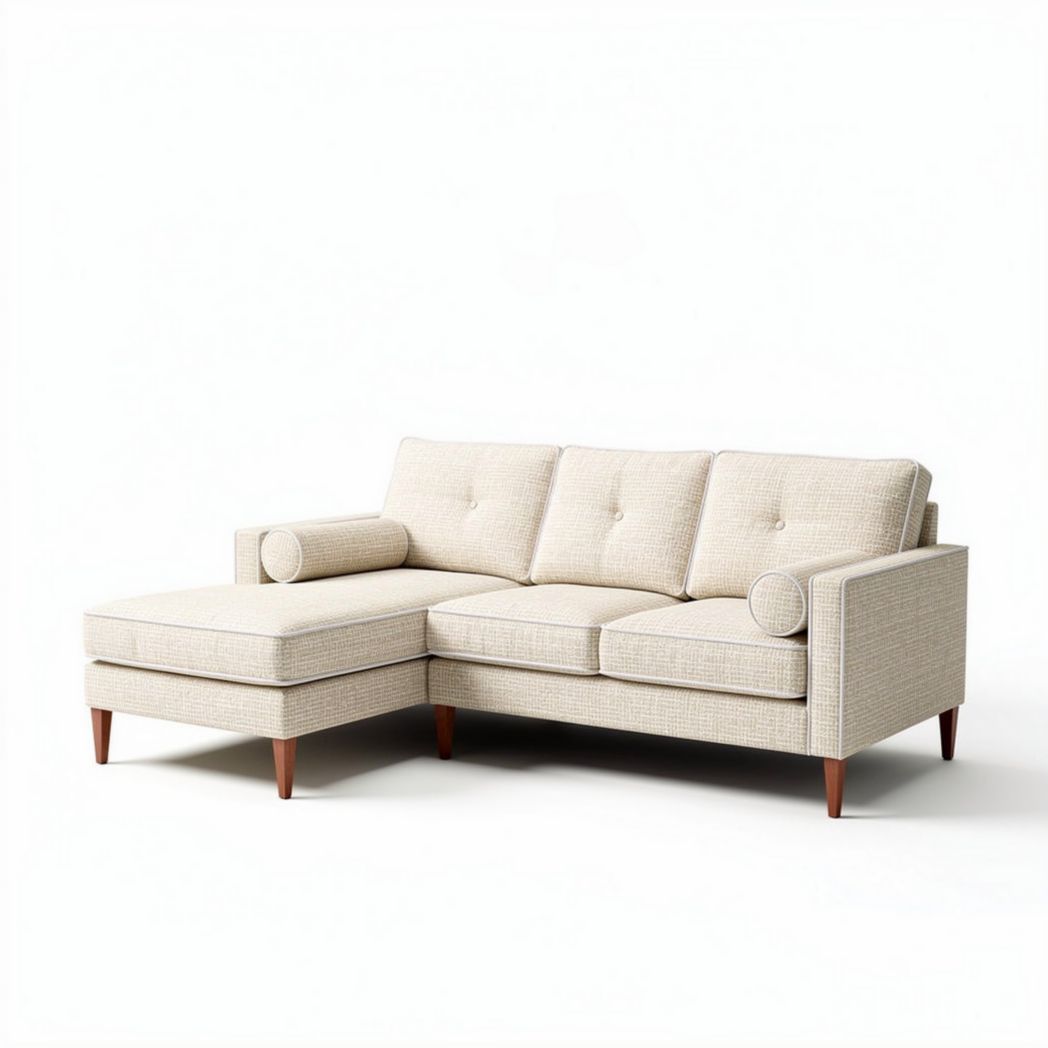 Fabric sectional sofa for living room - 200 x 90 x 80cm