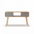 Wooden desk with drawers for home office use - 120 x 60 x 75cm