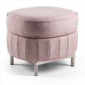 Upholstered ottoman for living room seating - fabric, 30 x 30 x 40cm